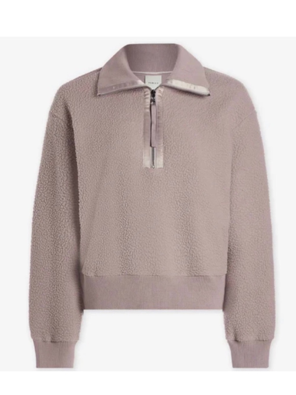 Varley Roselle Half Zip Sherpa Fleece medium dusty pink sweatshirt top